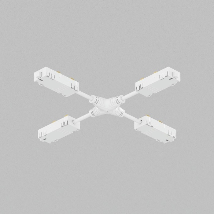 Коннектор X-образный гибкий Denkirs Smart Hide TR2116-WH