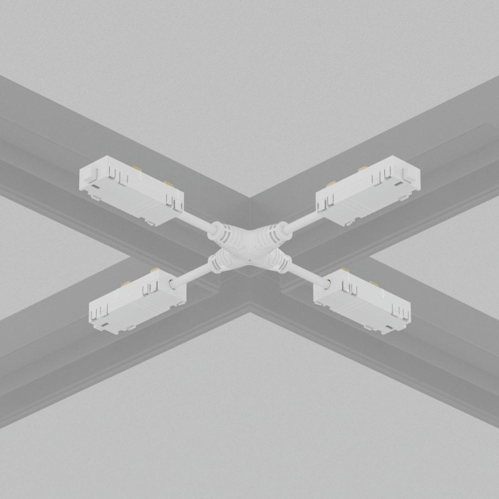 Коннектор X-образный гибкий Denkirs Smart Hide TR2116-WH