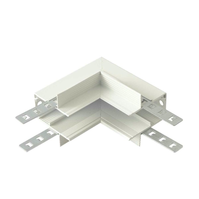 Внутренний соединитель угловой для встраиваемого магнитного шинопровода для ГКЛ12,5 мм Crystal Lux CLT 0.223 13 WH