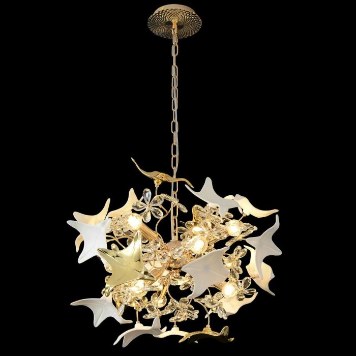 Подвесная люстра Crystal Lux LETISIA SP9 GOLD