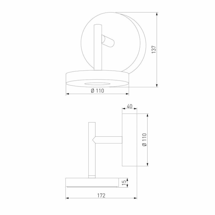 Уличный настенный светодиодный светильник Elektrostandard Verano 35185/D a068590