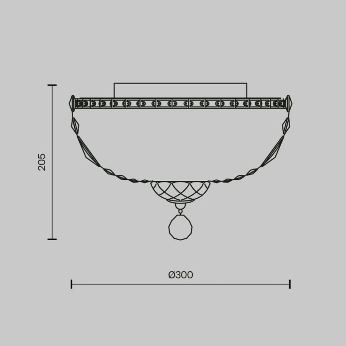 Потолочный светильник Maytoni Basfor DIA100-CL-03-G