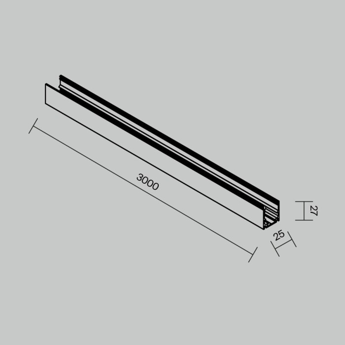 Профиль для уличной трековой системы Maytoni Outdoor O-TR002OH-P-B3M