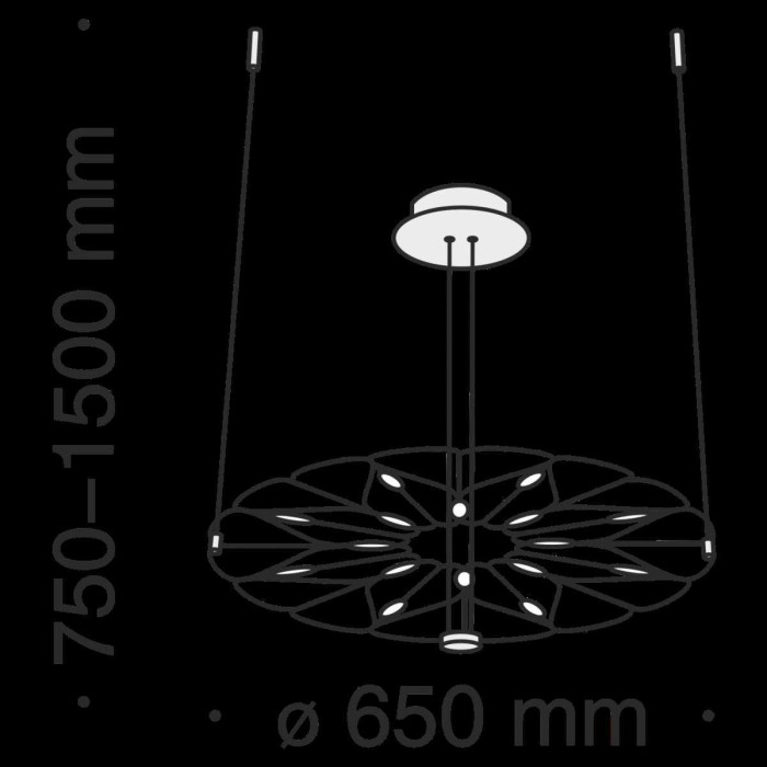Подвесной светильник Maytoni MOD037PL-L16B