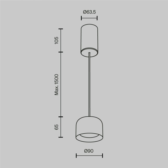 Подвесной светильник Maytoni Technical P113-L12-3K-BS