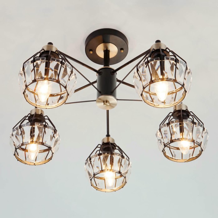 Потолочная люстра Eurosvet 70075/5 черный