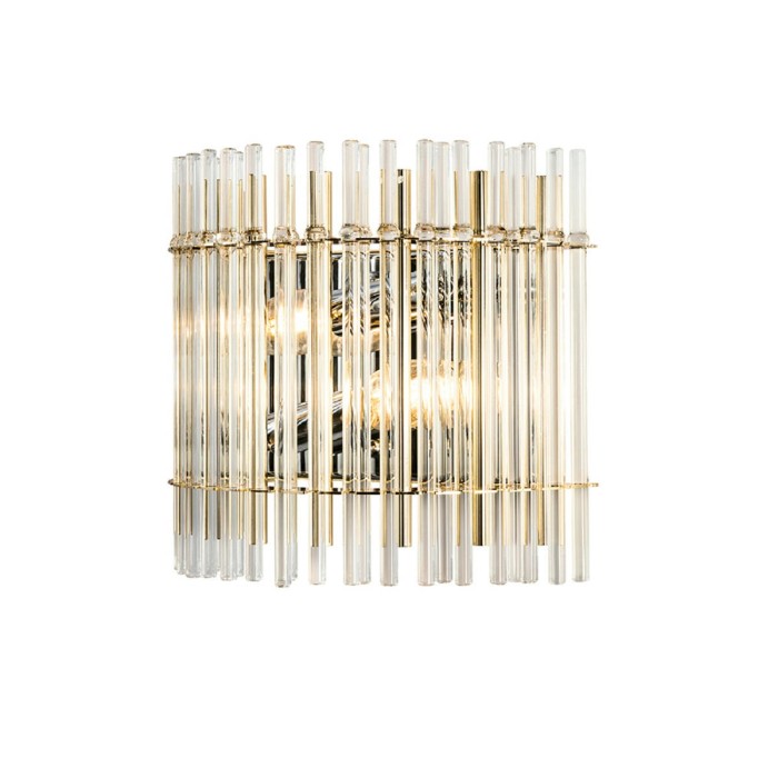 Настенный светильник Crystal Lux Aurelio AP2 Gold+Chrome/Transparent