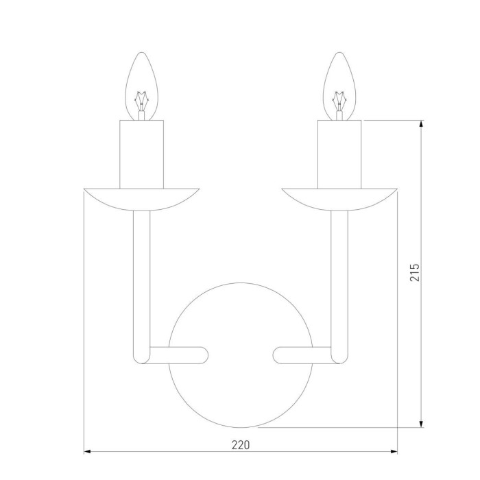 Бра Eurosvet Cariso 60150/2 латунь