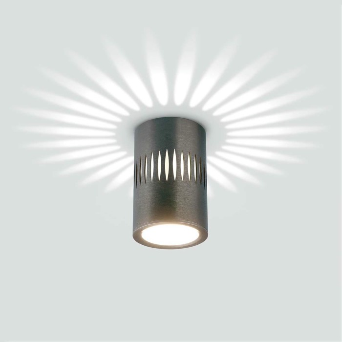 Потолочный светодиодный светильник Elektrostandard DLS026 7W 4200К графит a053601