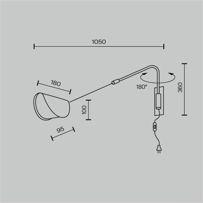 Бра Maytoni Mollis MOD126WL-01B1