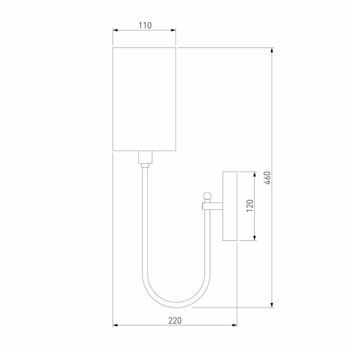Бра Eurosvet Abbey 60164/1 черный