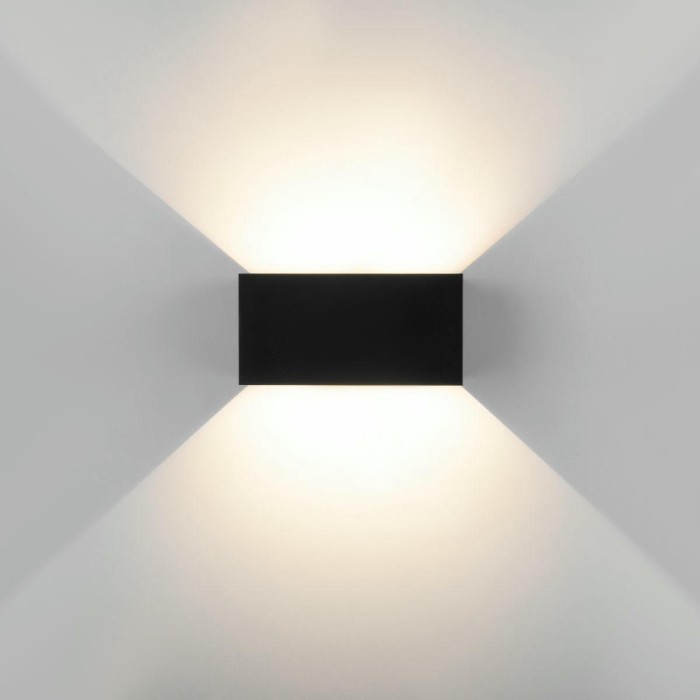 Уличный настенный светодиодный светильник Elektrostandard Winner 35137/W черный a057136