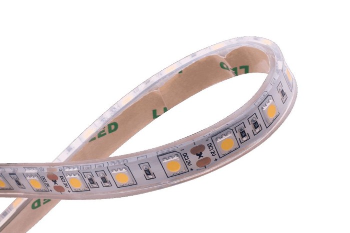 Светодиодная влагозащищенная лента SWG 14,4W/m 60Led/m 5050SMD теплый белый 5M SWG560-12-14.4-WW-68-M 009269