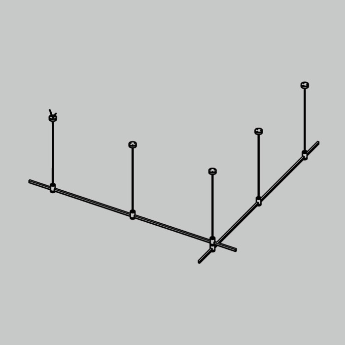 Основание на тросовых подвесах Hang для трековых светильников Maytoni Technical Flarity TFC-Flar-H06-B