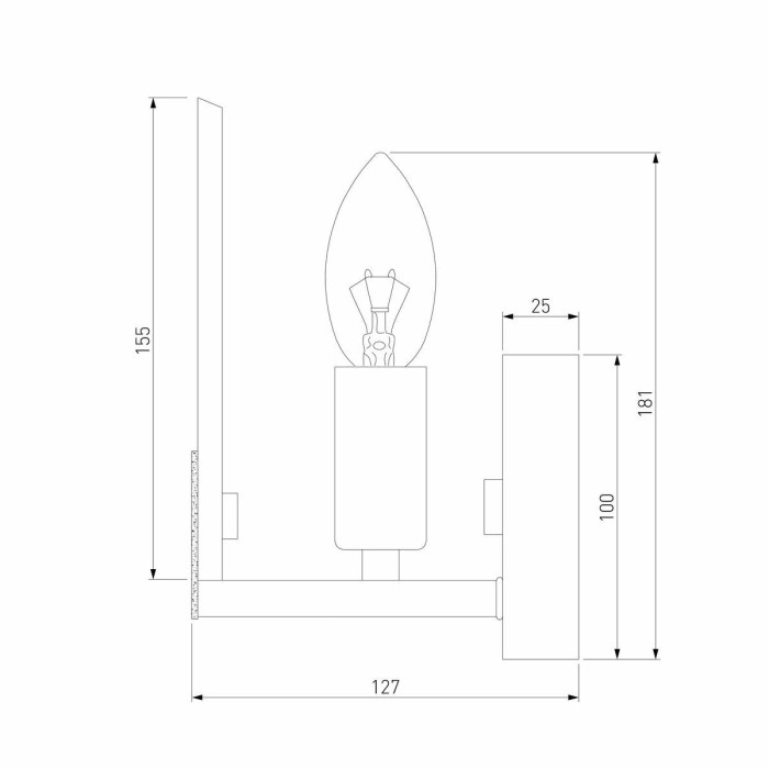 Бра Eurosvet Marble 60158/1 латунь