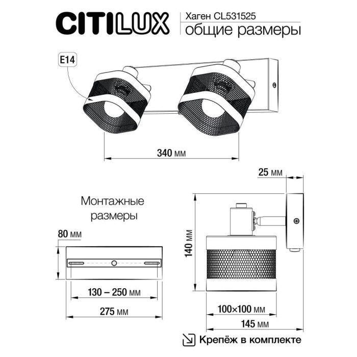 Спот Citilux Хаген CL531525