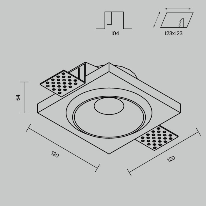 Встраиваемый светильник Maytoni Technical DL124-GU10-01-TRS-W
