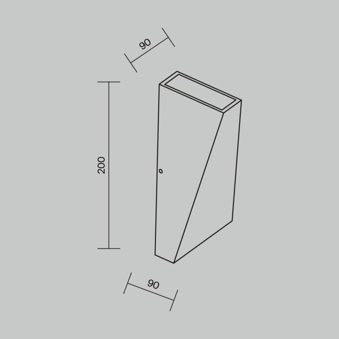 Уличный настенный светодиодный светильник Maytoni Times Square O580WL-L6B