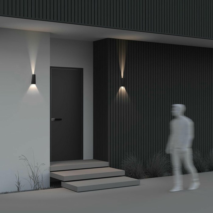 Уличный настенный светодиодный светильник Maytoni Times Square O580WL-L6B