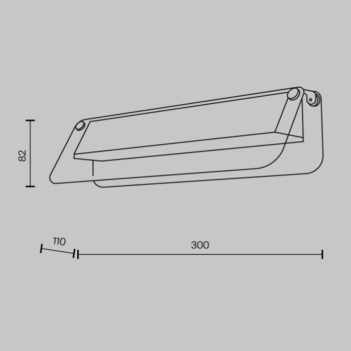 Настенный светильник Maytoni Flat MOD296WL-L6BS3K