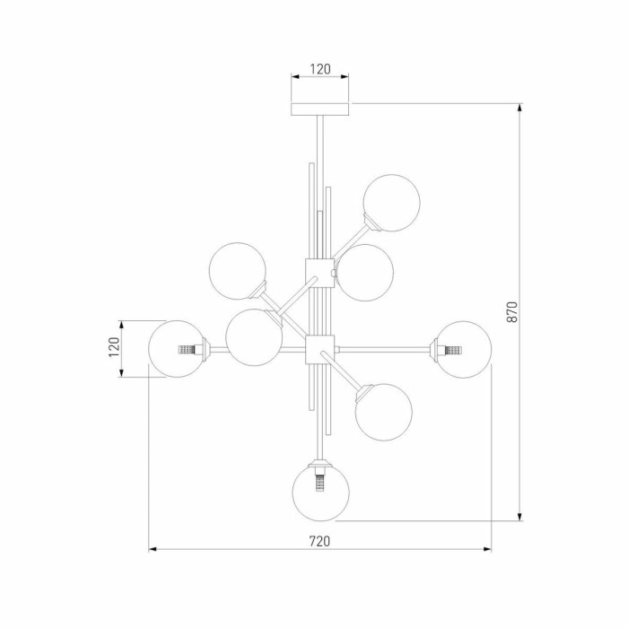 Подвесная люстра Eurosvet Volver 50383 латунь Smart