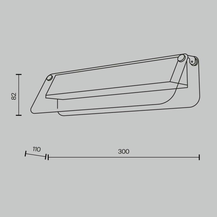 Настенный светильник Maytoni Flat MOD296WL-L6BC3K