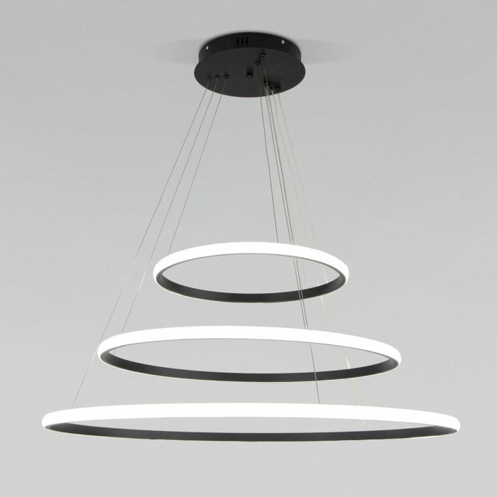 Подвесной светодиодный светильник Eurosvet Collars 90264/3 черный