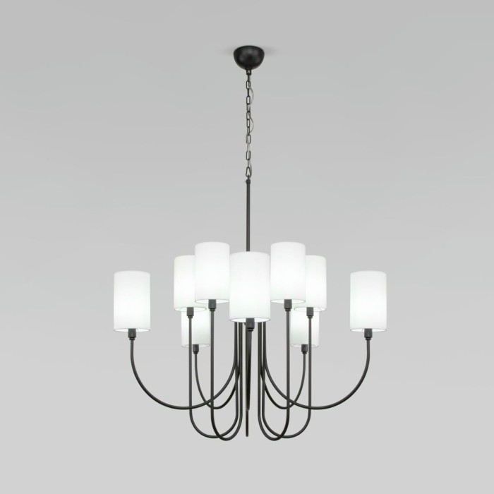 Подвесная люстра Eurosvet Abbey 60164/10 черный Smart