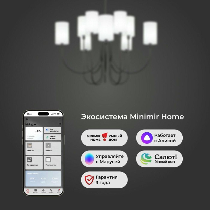 Подвесная люстра Eurosvet Abbey 60164/10 черный Smart