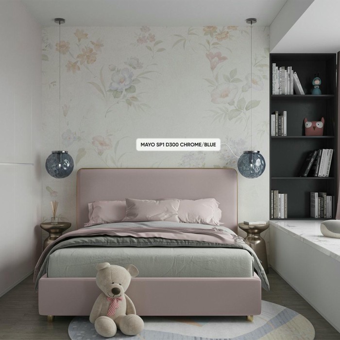 Подвесной светильник Crystal Lux Mayo SP1 D300 CHrome/Blue