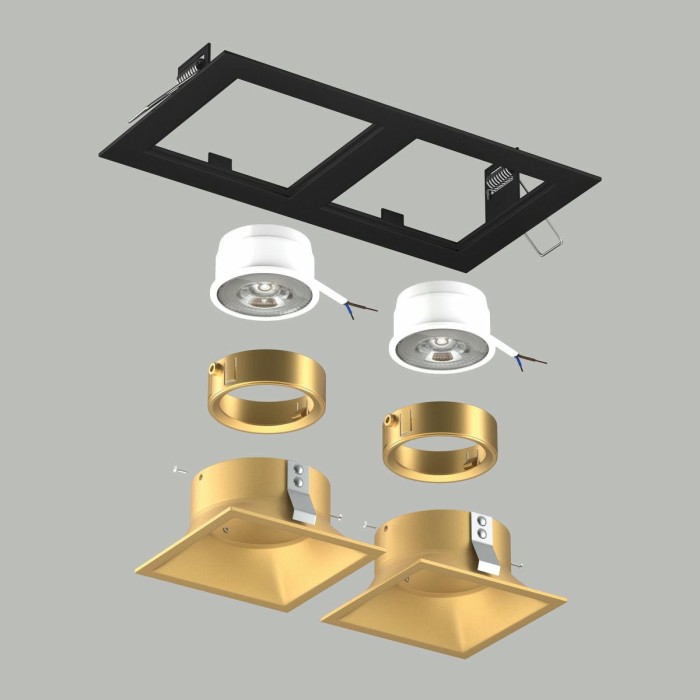 Комплект со светильником Lightstar Domino Quadro (214527+214503+214503+214003+214003) D5270303GMOD
