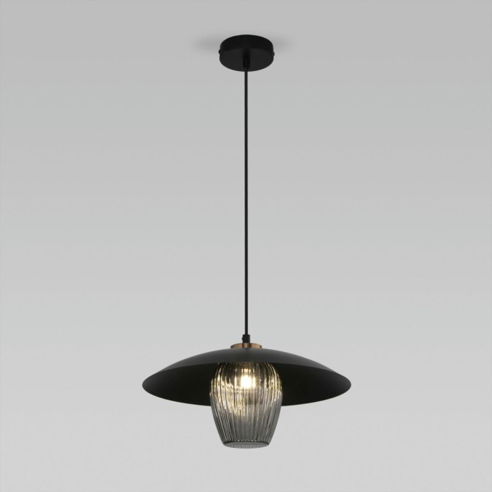 Подвесной светильник Eurosvet Kamari 50259/1 черный/дымчатый