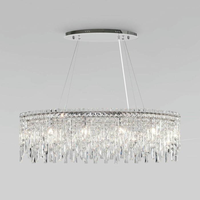 Подвесная люстра Eurosvet Blitz 60159/10 хром/ прозрачный хрусталь Strotskis Smart