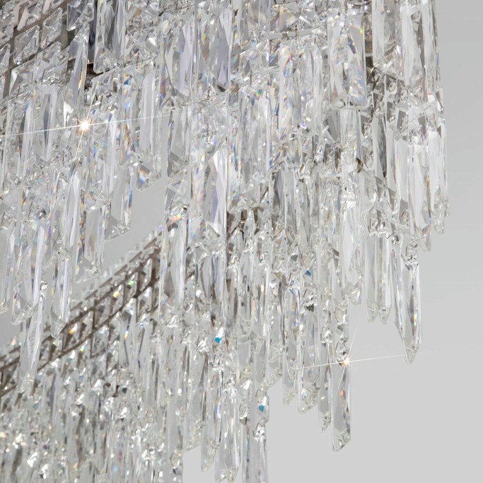 Подвесная люстра Eurosvet Blitz 60159/10 хром/ прозрачный хрусталь Strotskis Smart