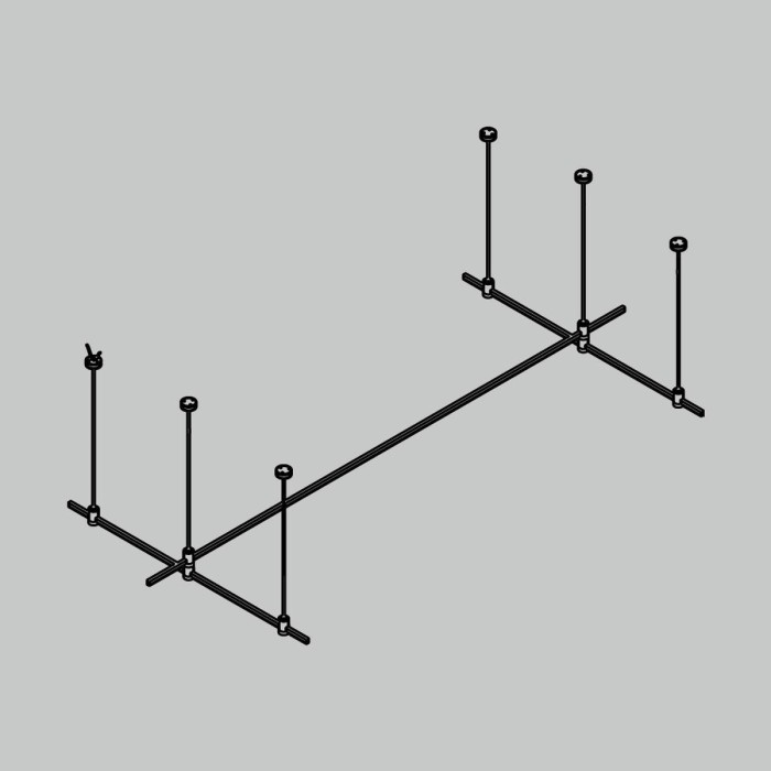 Основание на тросовых подвесах Hang для трековых светильников Maytoni Technical Flarity TFC-Flar-H07-BS