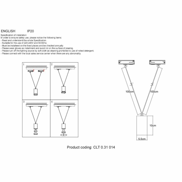 Трековый светильник Crystal Lux CLT 0.31 014 BS