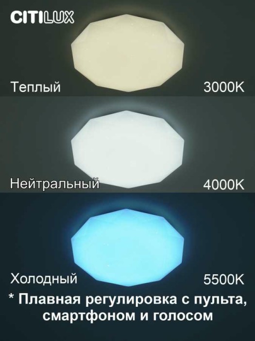 Потолочный светодиодный светильник Citilux Астрон CL733330G