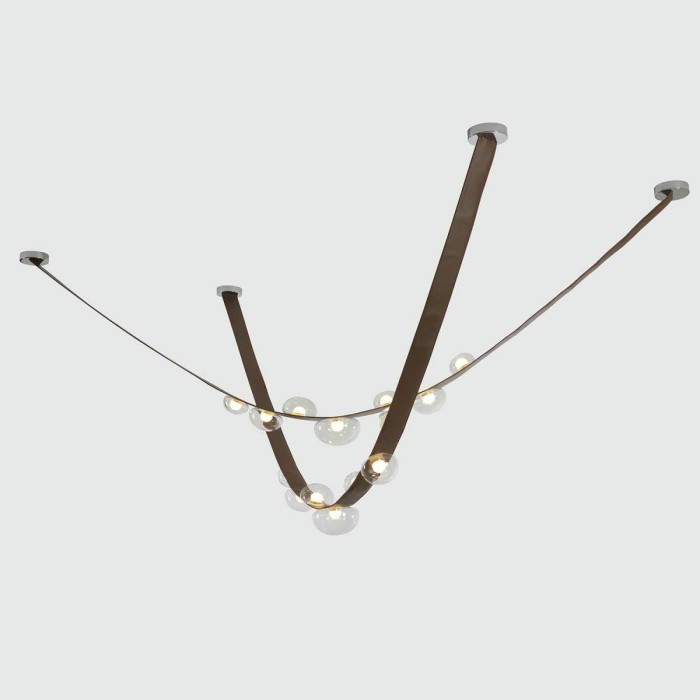 Подвесной светильник Crystal Lux BOSQUE SP7 L3000 BROWN/TRANSPARENT