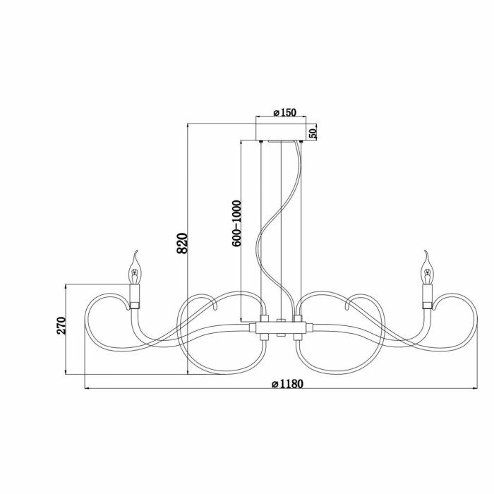 Подвесная люстра Maytoni Atlanta MOD051PL-09TR