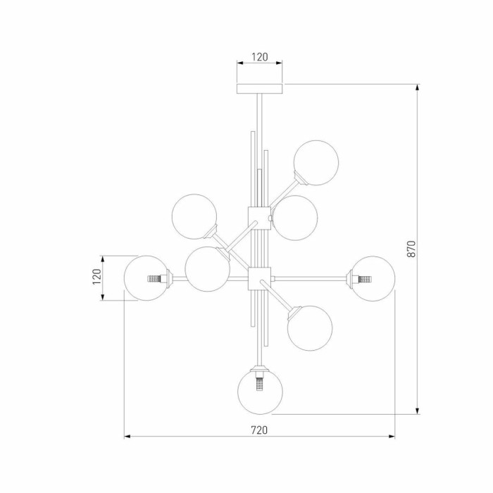 Подвесная люстра Eurosvet Volver 50383 черный Smart
