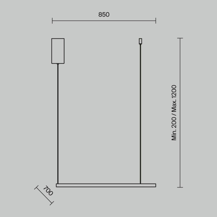 Подвесной светодиодный светильник Maytoni Glint MOD072PL-L36B3K