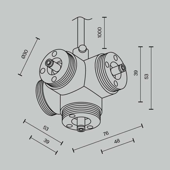 Аксессуар Maytoni Technical CA019L4C-P-B