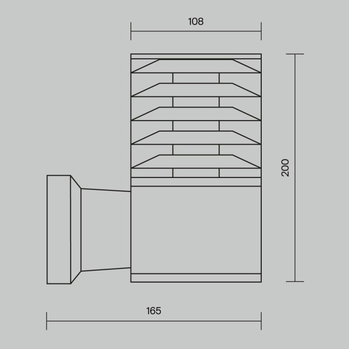 Настенный светильник Maytoni Outdoor O576WL-01GR