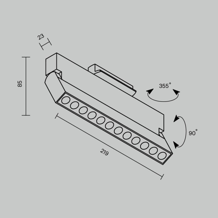 Трековый светильник Maytoni Technical TR224-1-12WCCT-M-B