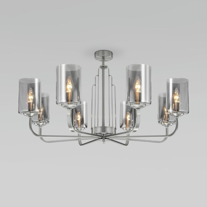 Потолочная люстра Eurosvet Defi 60138/8 сатин-никель