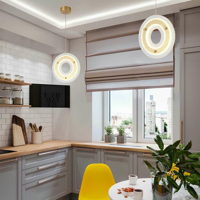 Подвесной светильник Crystal Lux DIEGO SP25W LED BRASS