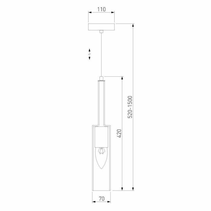 Подвесной светильник Eurosvet Graf 50226/1 янтарный