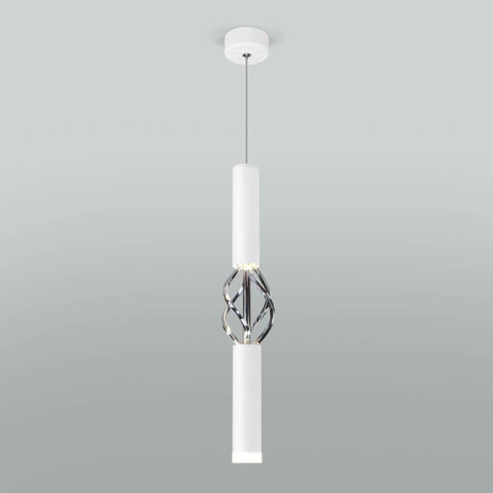 Подвесной светодиодный светильник Eurosvet Lance 50191/1 LED белый/хром