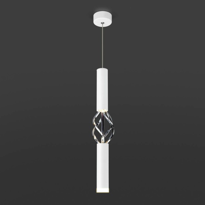 Подвесной светодиодный светильник Eurosvet Lance 50191/1 LED белый/хром