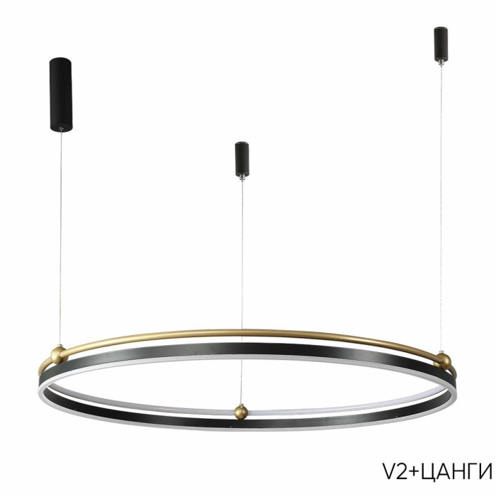 Подвесной светодиодный светильник Crystal Lux Fernando SP88W Led Black/Gold